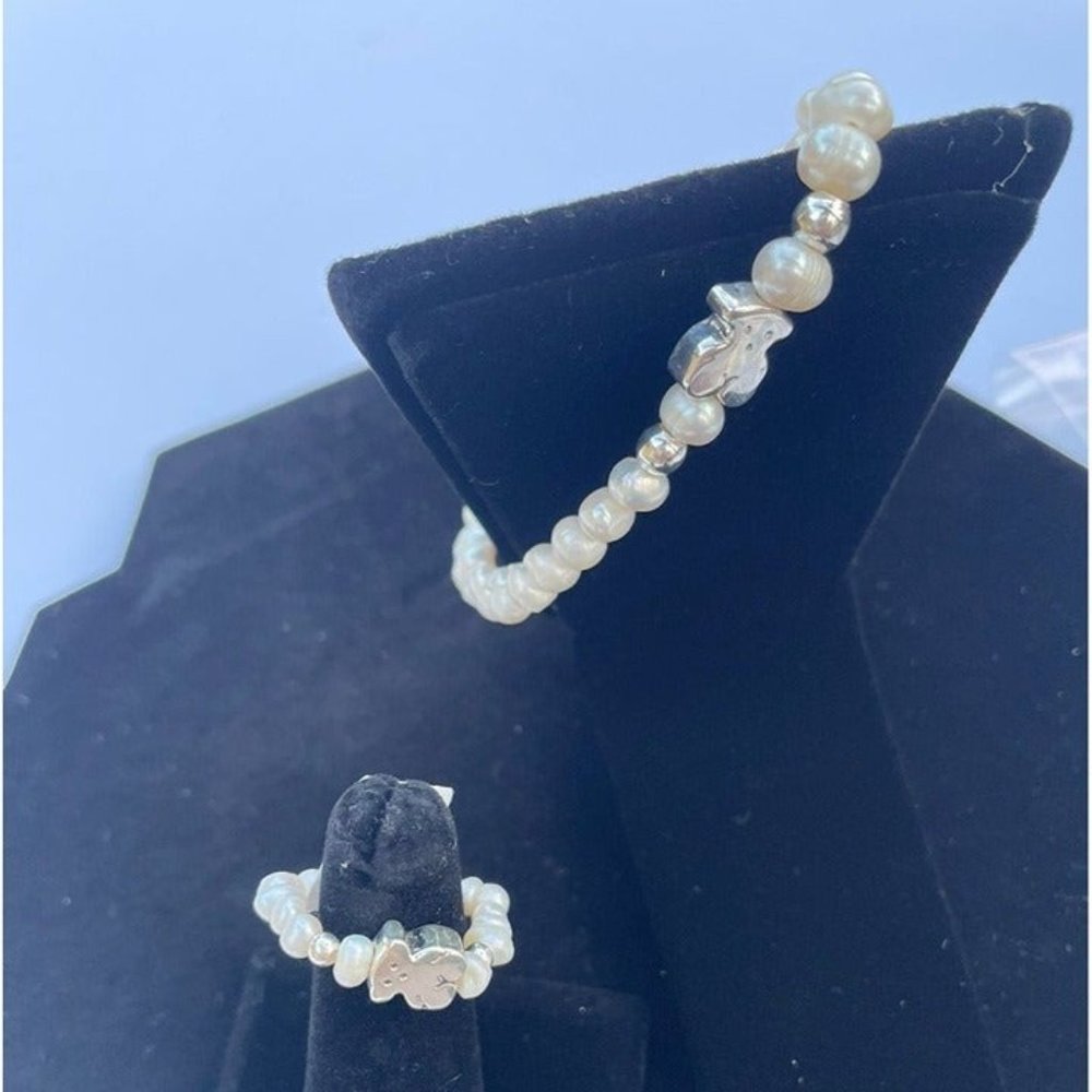 .925 silver ring and bracelet set ring size 9